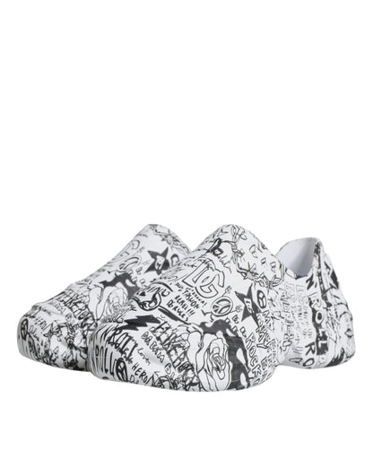 White Black Graffiti Daymaster Sneakers Shoes - The Luxe Alliance