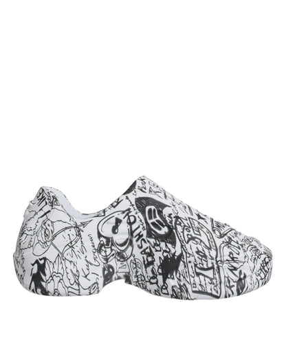 White Black Graffiti Daymaster Sneakers Shoes - The Luxe Alliance