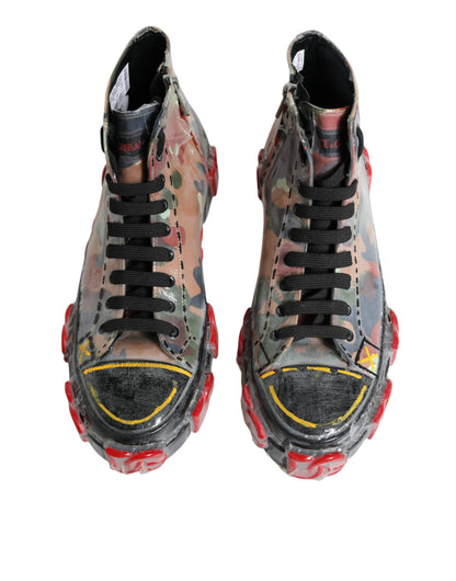 Multicolor Camouflage High Top Sneakers Shoes - The Luxe Alliance