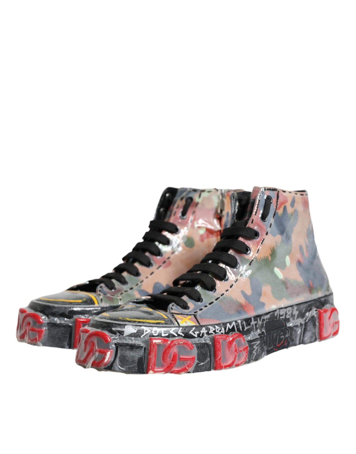 Multicolor Camouflage High Top Sneakers Shoes - The Luxe Alliance