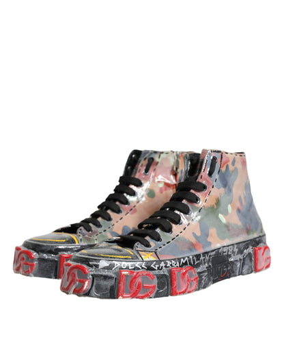 Multicolor Camouflage High Top Sneakers Shoes - The Luxe Alliance