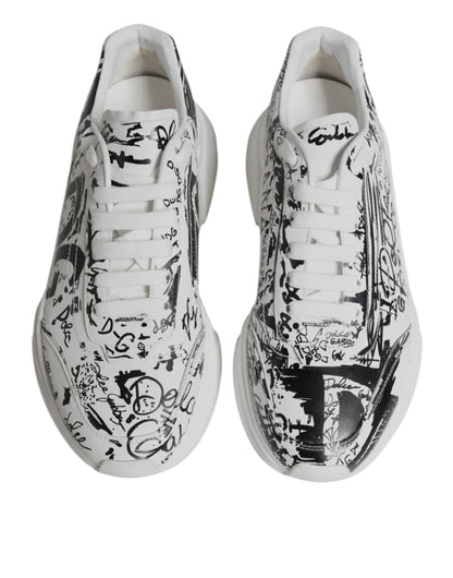 White Black Graffiti Daymaster Sneakers Shoes - The Luxe Alliance