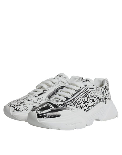 White Black Graffiti Daymaster Sneakers Shoes - The Luxe Alliance