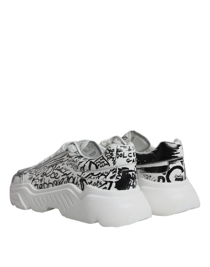 White Black Graffiti Daymaster Sneakers Shoes - The Luxe Alliance