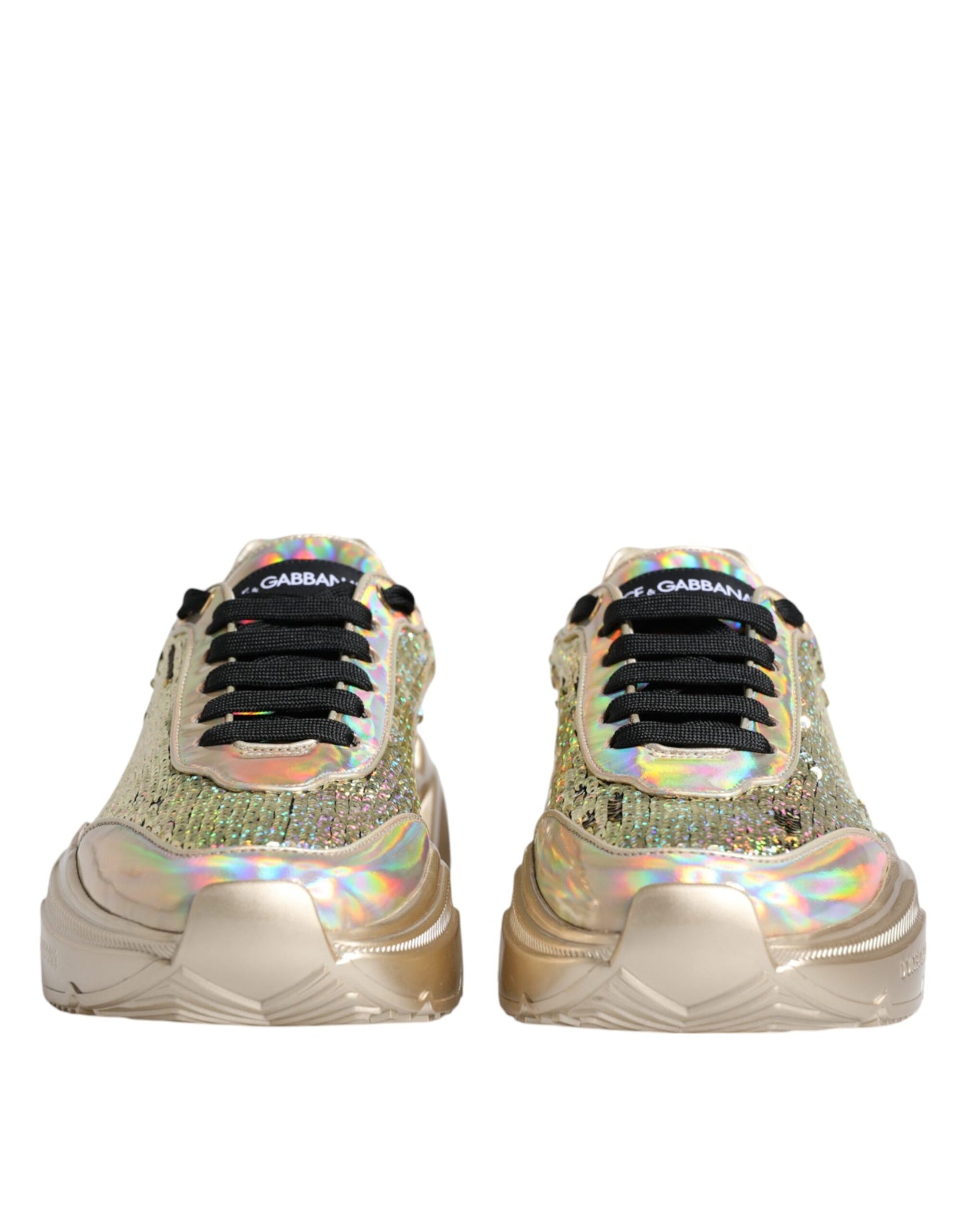 Gold Sequin Iridiscent Daymaster Sneakers Shoes - The Luxe Alliance