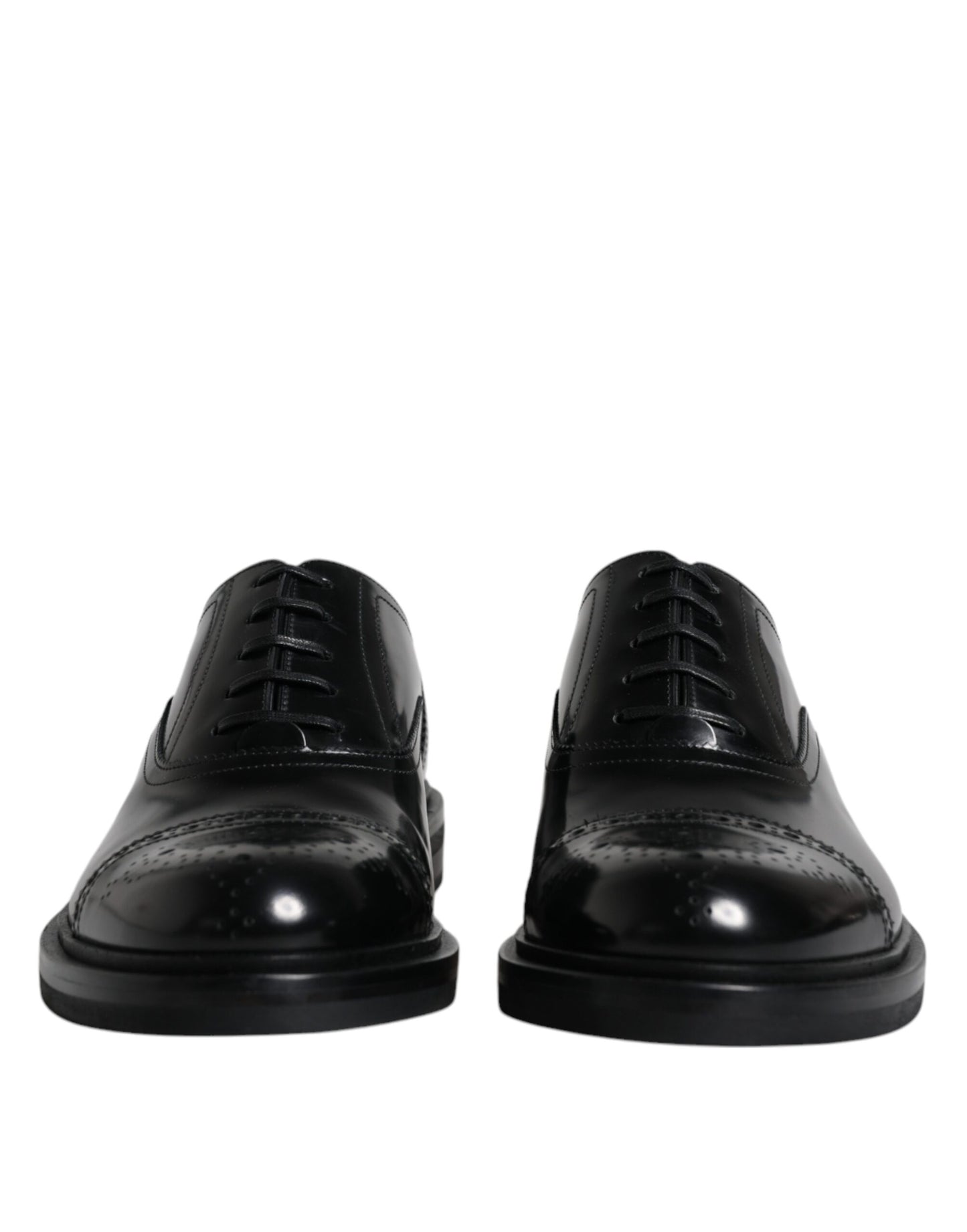 Black Leather Oxford Wingtip Men Formal Shoes - The Luxe Alliance