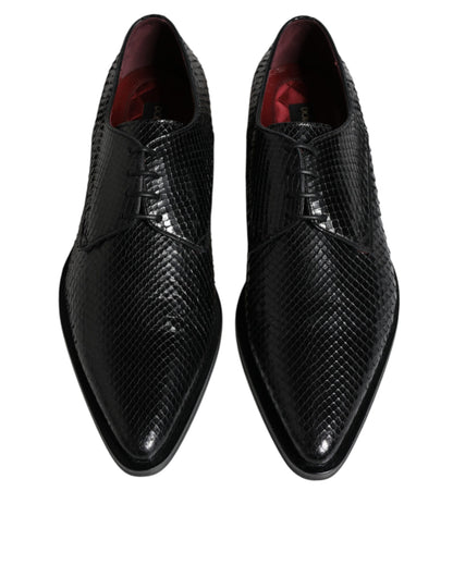 Black Leather Derby Formal Dress Shoes - The Luxe Alliance