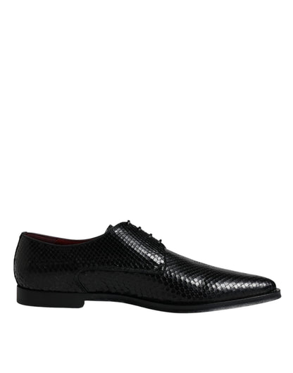 Black Leather Derby Formal Dress Shoes - The Luxe Alliance