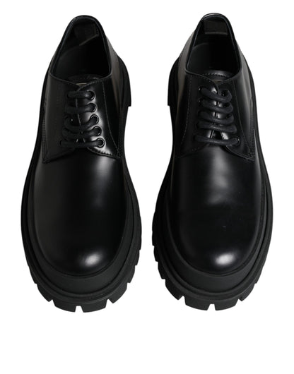 Black Leather Lace Up Trekking Dress Shoes - The Luxe Alliance