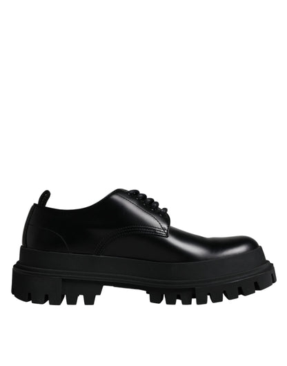 Black Leather Lace Up Trekking Dress Shoes - The Luxe Alliance