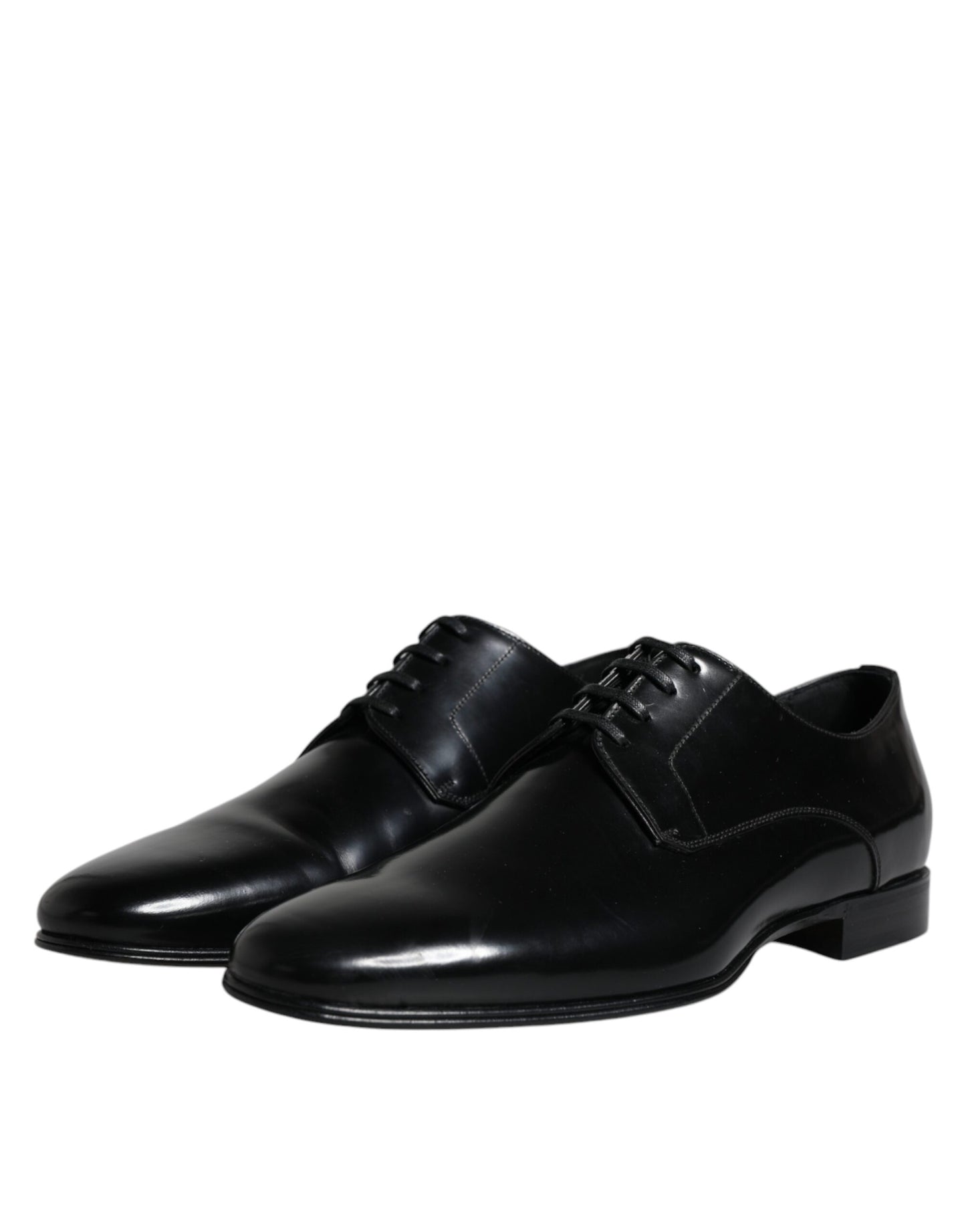 Black Leather Lace Up Men Derby Formal Shoes - The Luxe Alliance