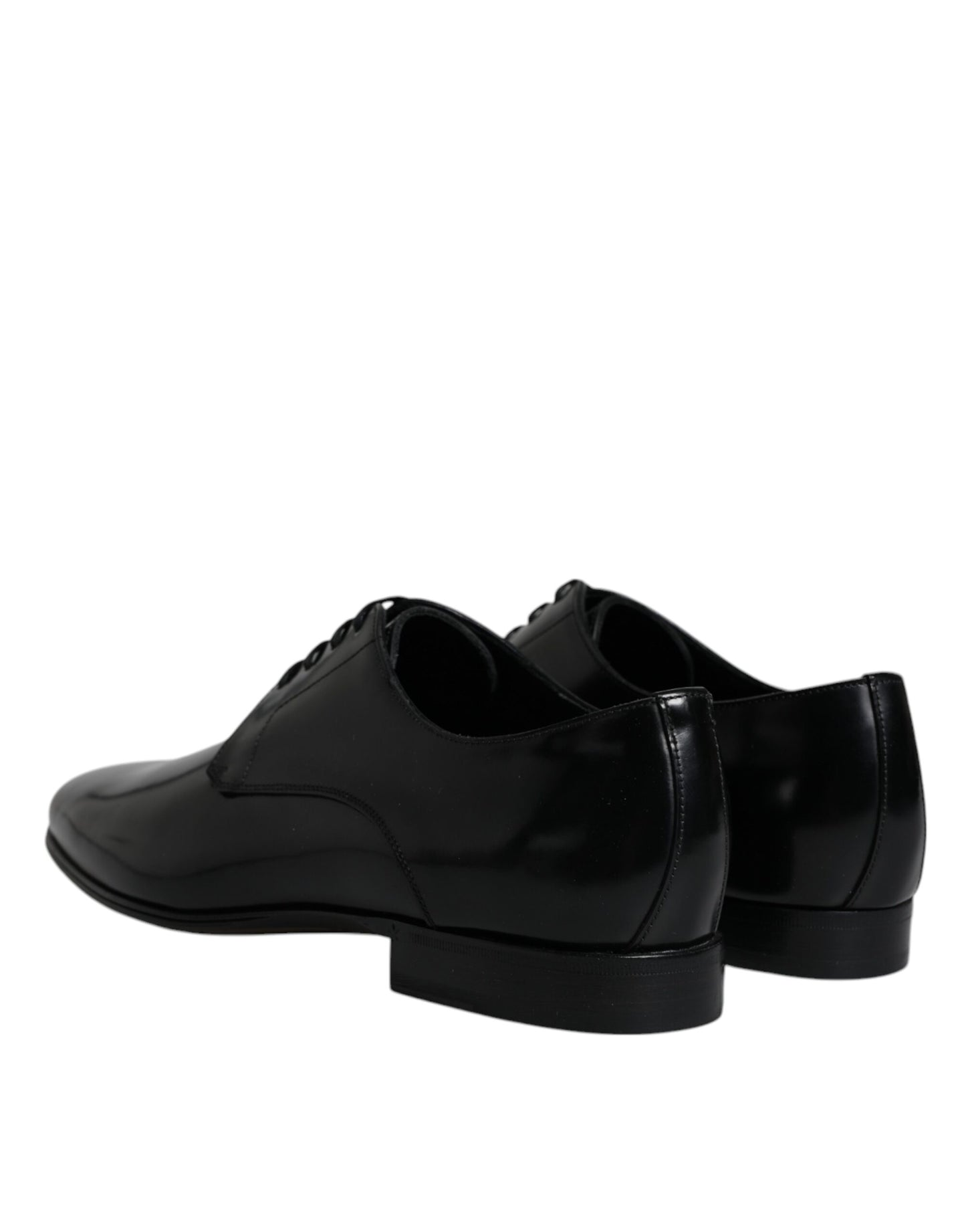 Black Leather Lace Up Men Derby Formal Shoes - The Luxe Alliance