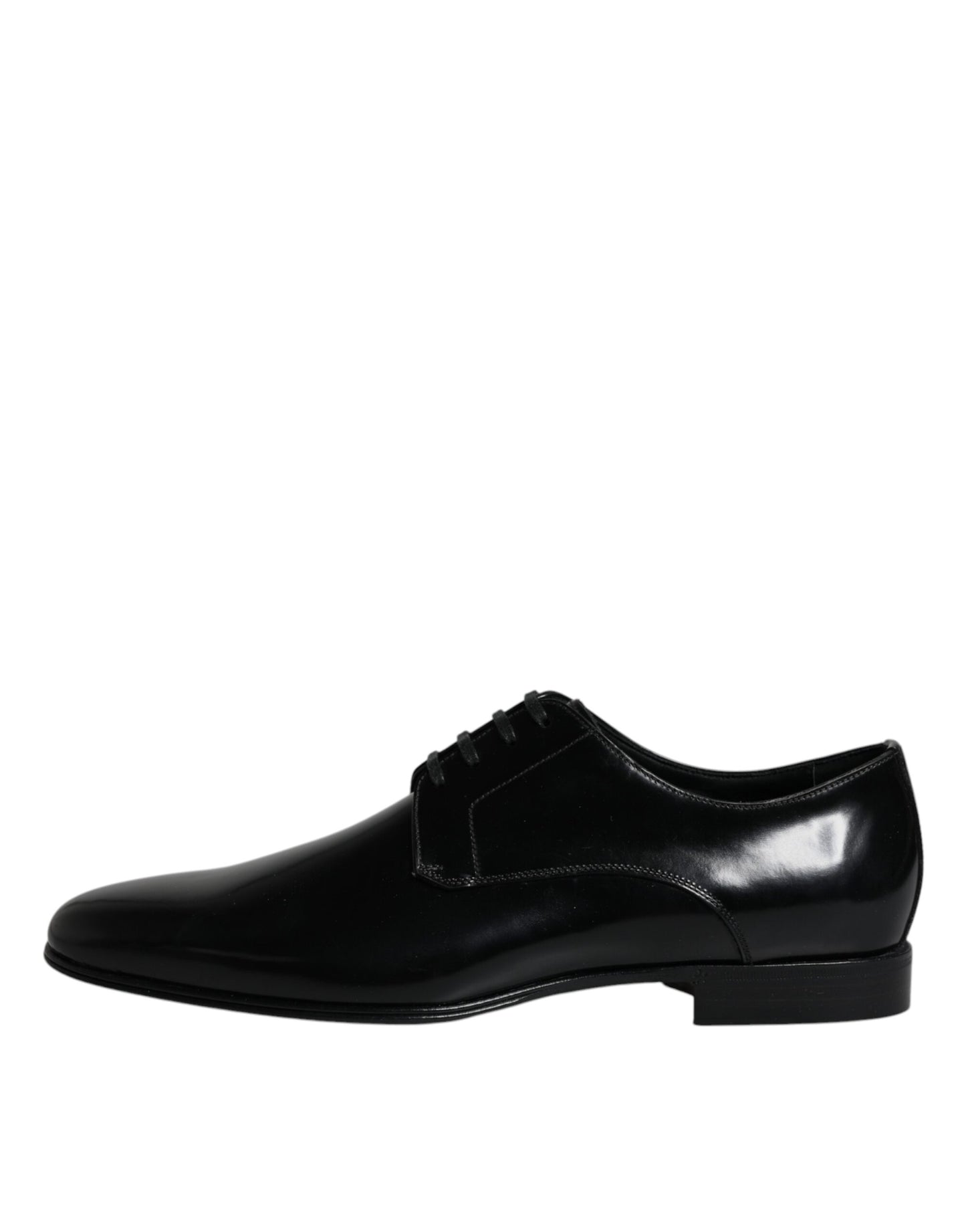 Black Leather Lace Up Men Derby Formal Shoes - The Luxe Alliance