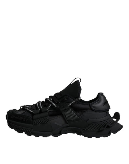  - Black Low Top Space Lace Up Sneakers Shoes