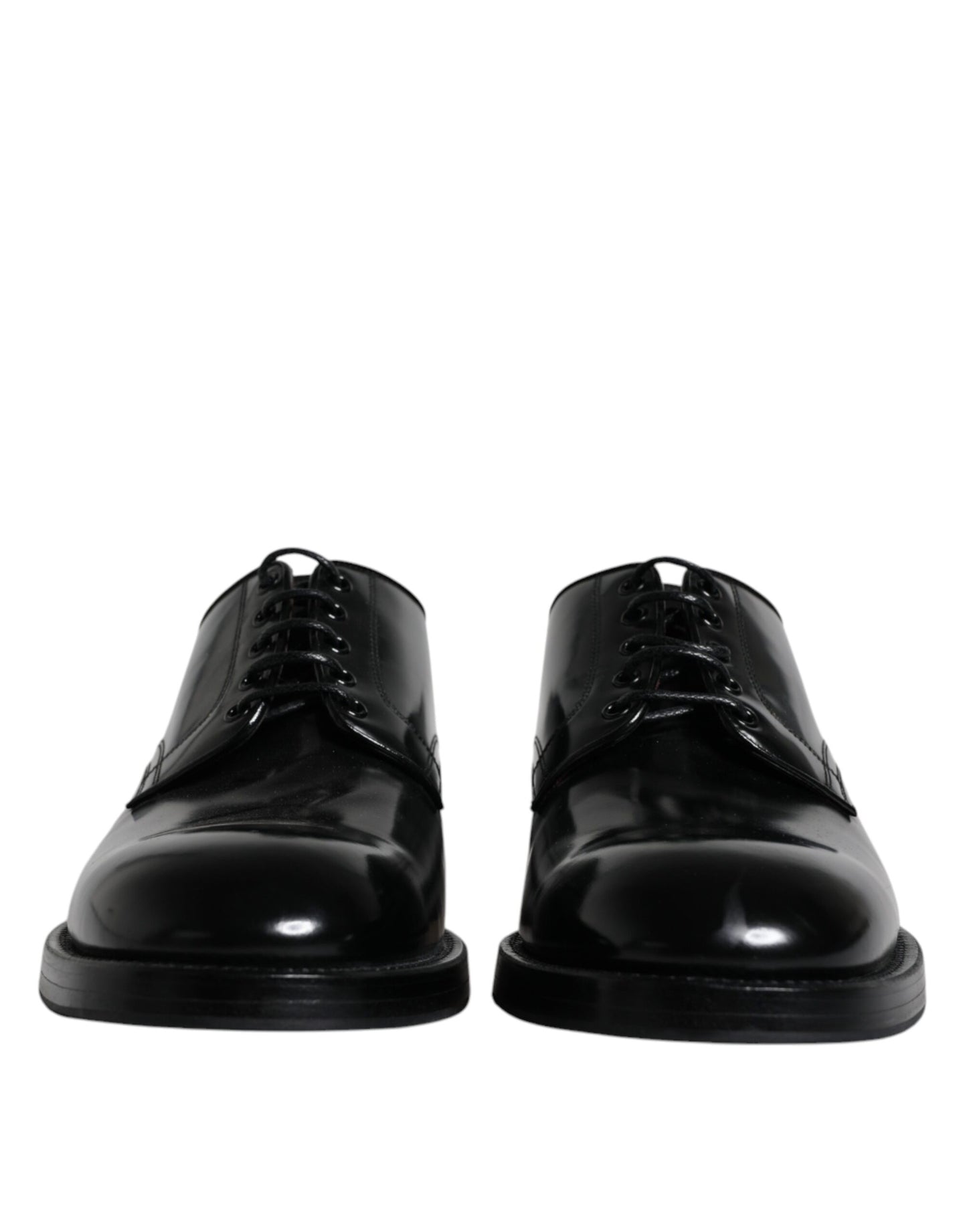  - Black Leather Lace Up Men Derby Formal Shoes