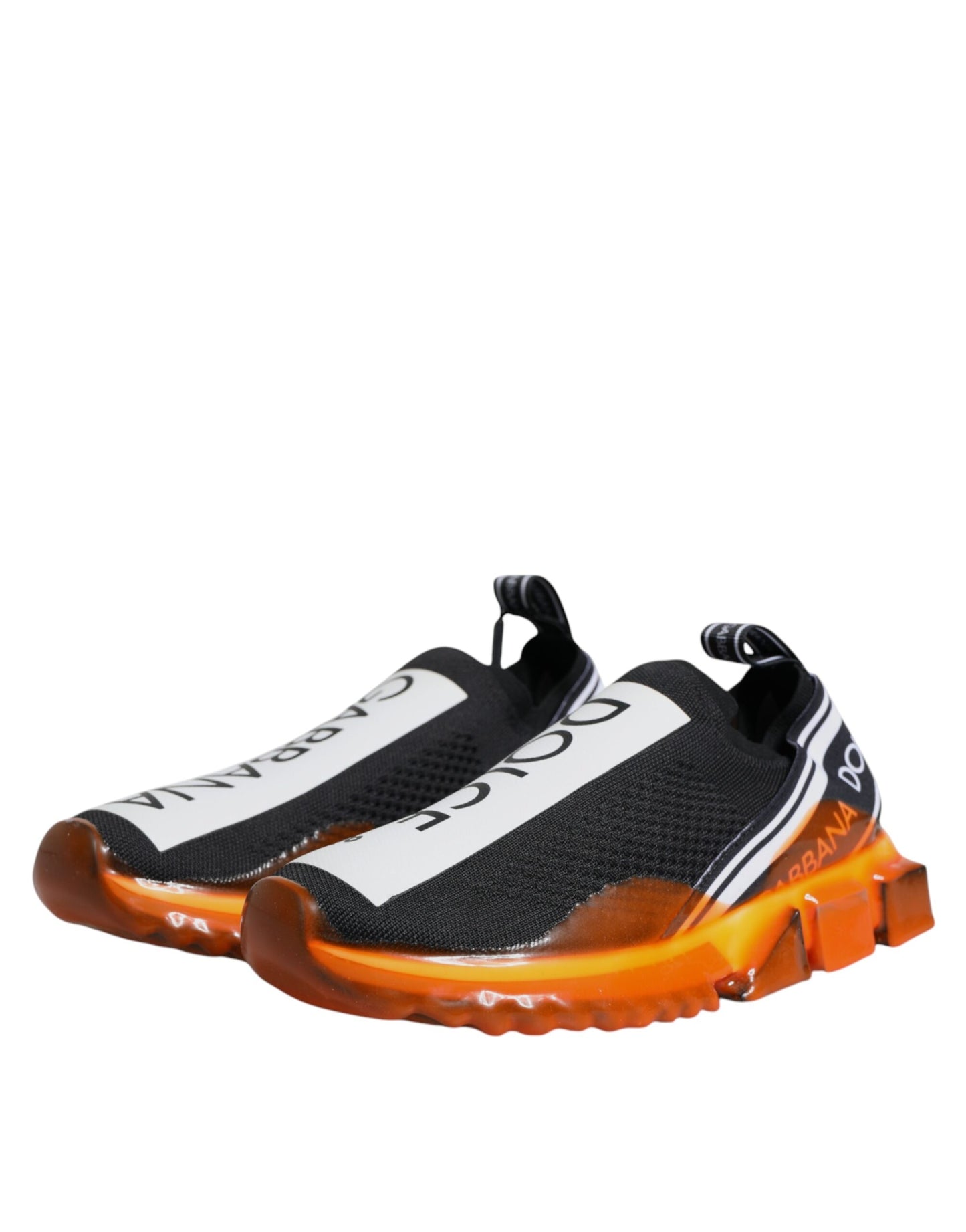  - Black Orange Sorrento Slip On Sneakers Shoes