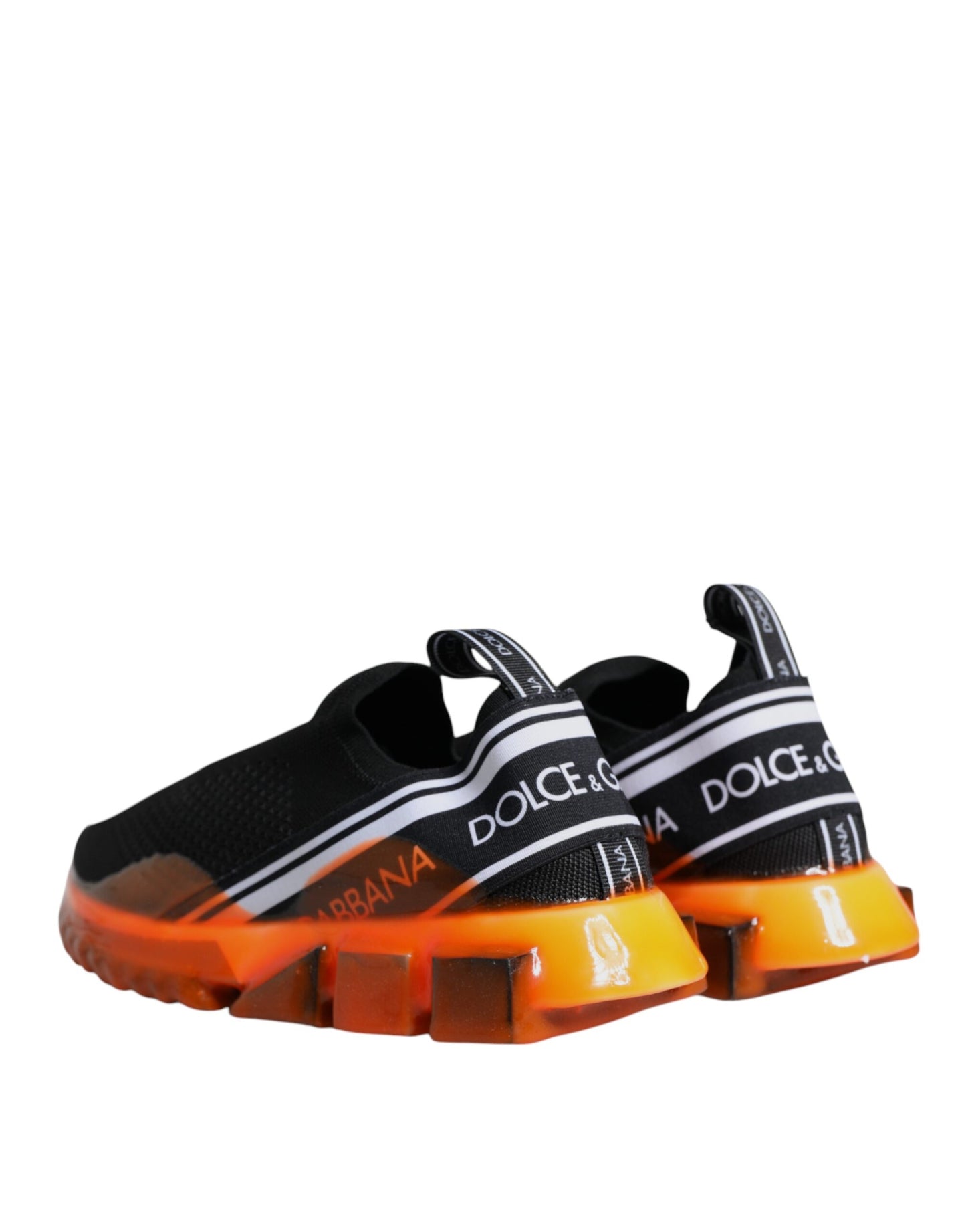  - Black Orange Sorrento Slip On Sneakers Shoes