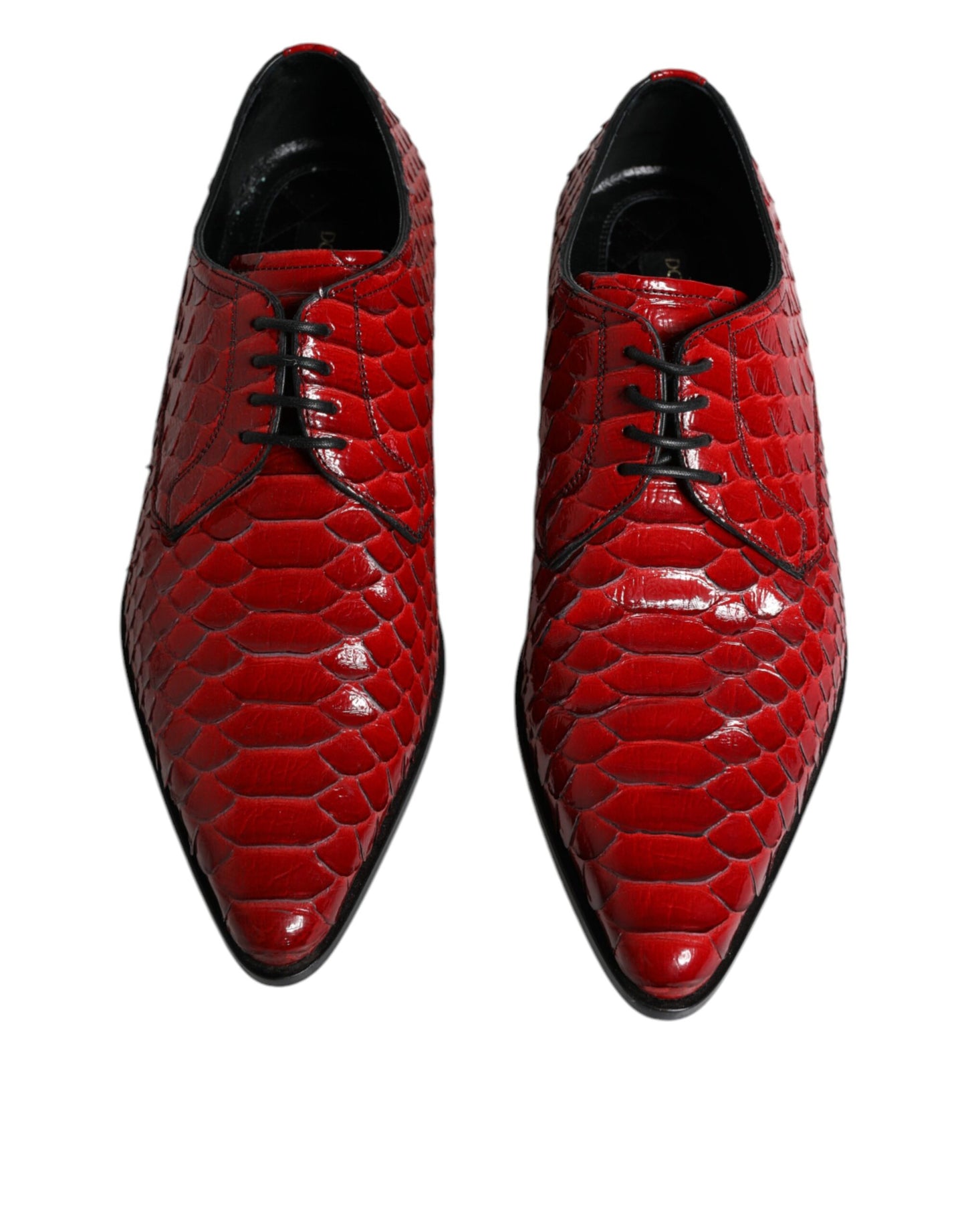  - Red Textured Varnished Derby Men Formal Shoes