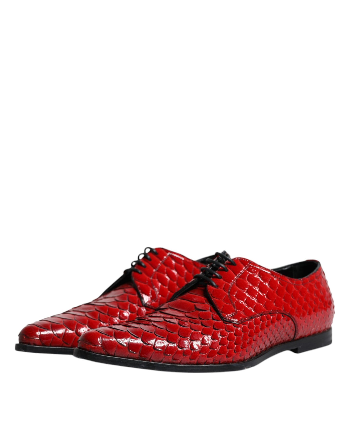  - Red Textured Varnished Derby Men Formal Shoes