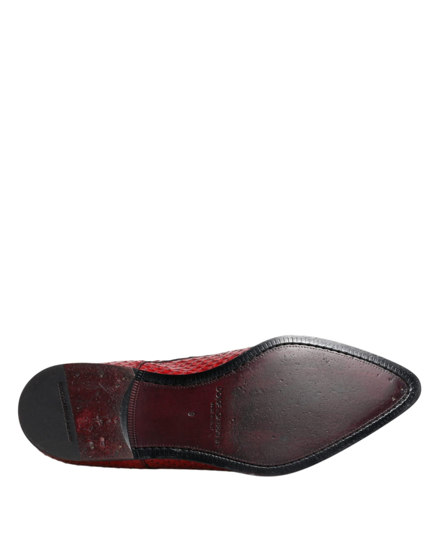  - Red Textured Varnished Derby Men Formal Shoes