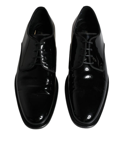  - Black Leather Lace Up Men Derby Formal Shoes