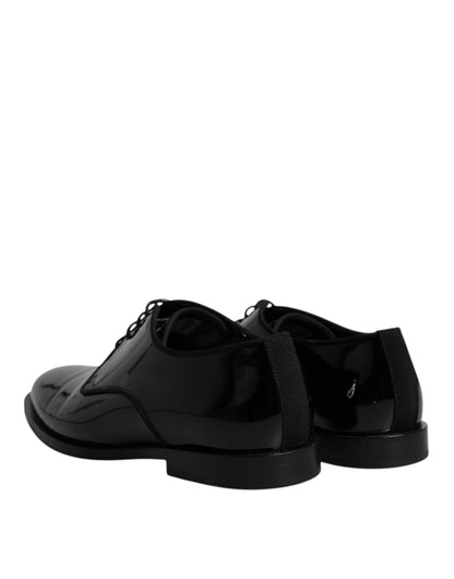  - Black Leather Lace Up Men Derby Formal Shoes