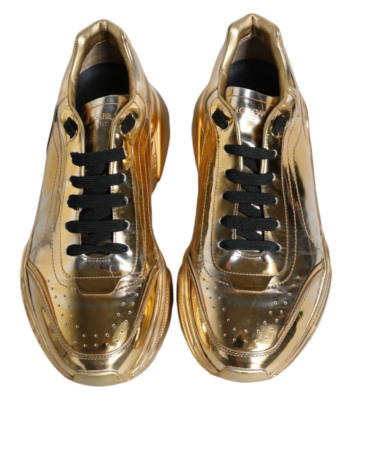  - Gold Leather Daymaster Low Top Sneakers Shoes