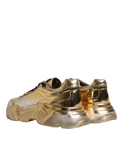  - Gold Leather Daymaster Low Top Sneakers Shoes