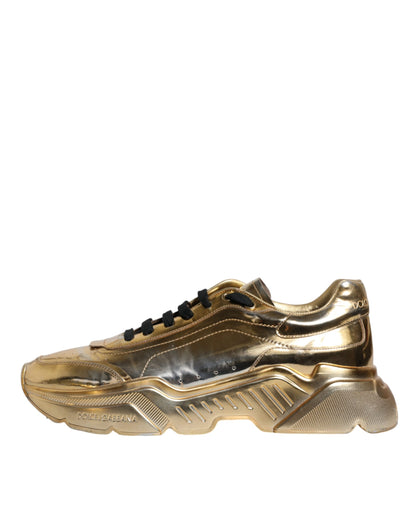  - Gold Leather Daymaster Low Top Sneakers Shoes