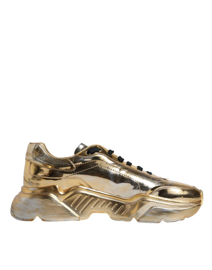  - Gold Leather Daymaster Low Top Sneakers Shoes