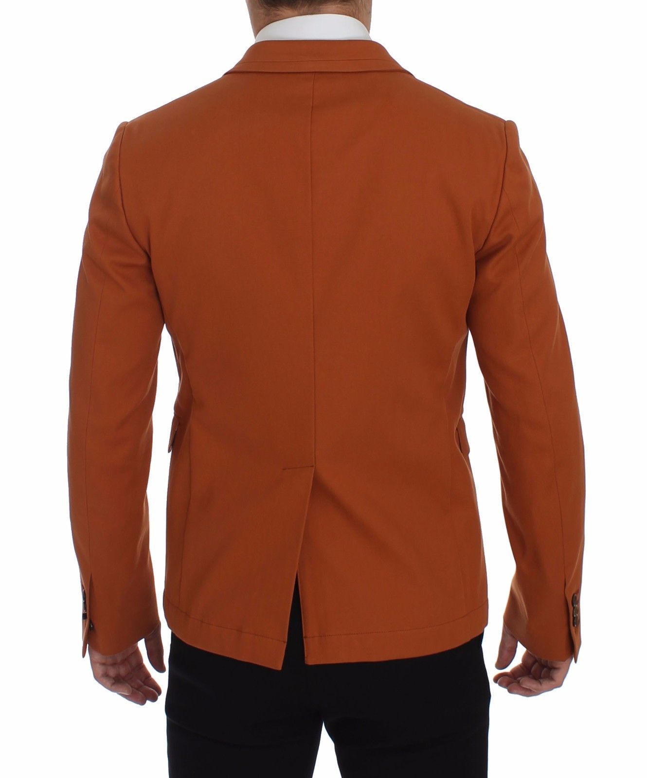  - Elegant Orange Casual Cotton Blend Blazer