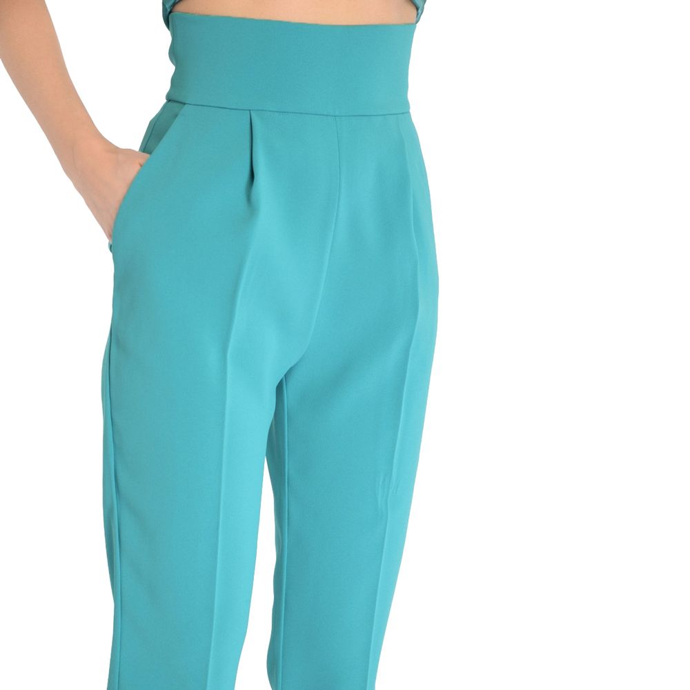 Green Polyester Jeans & Pant - The Luxe Alliance