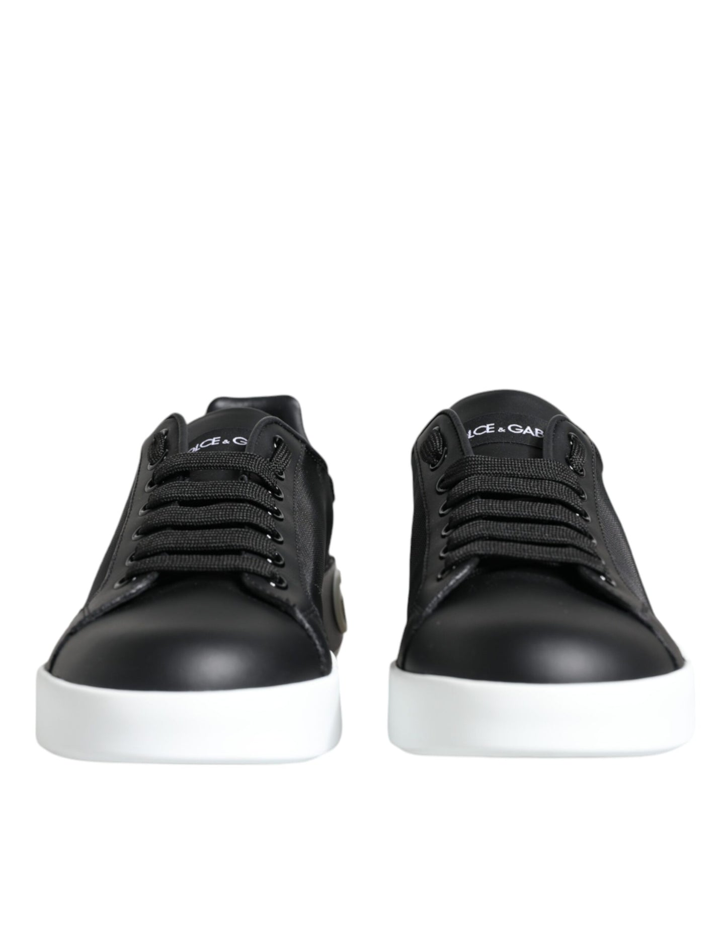  - Black Calf Leather Portofino Sneakers Shoes