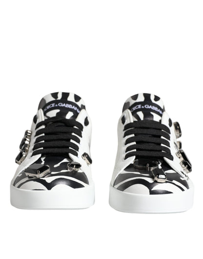  - White Crystal Portofino Low Top Sneaker Shoes