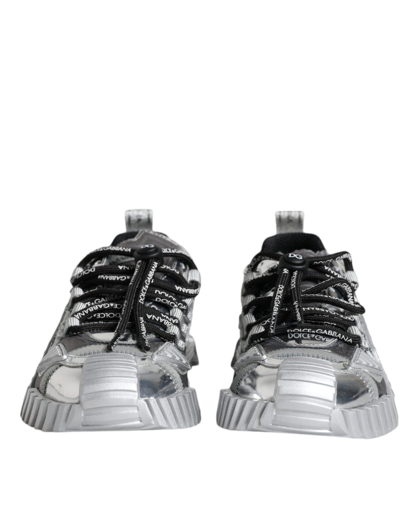  - Silver Polyester NS1 Low Top Sneakers Shoes