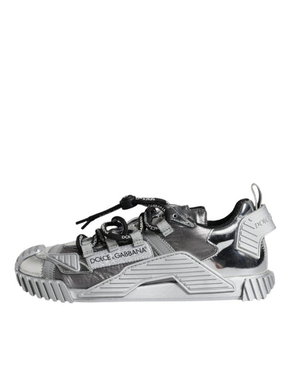  - Silver Polyester NS1 Low Top Sneakers Shoes