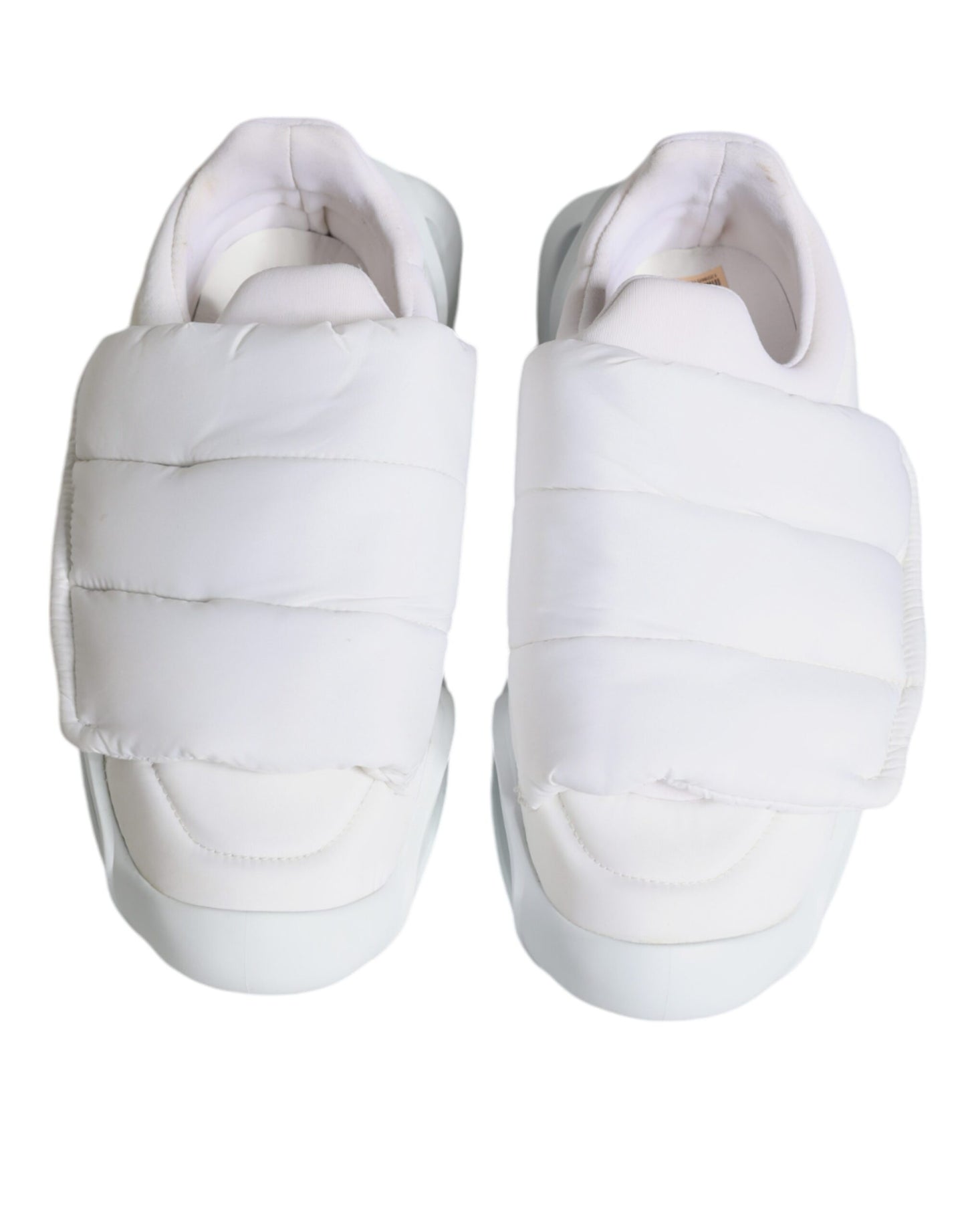  - White Padded Fabric Low Top Sneakers Shoes