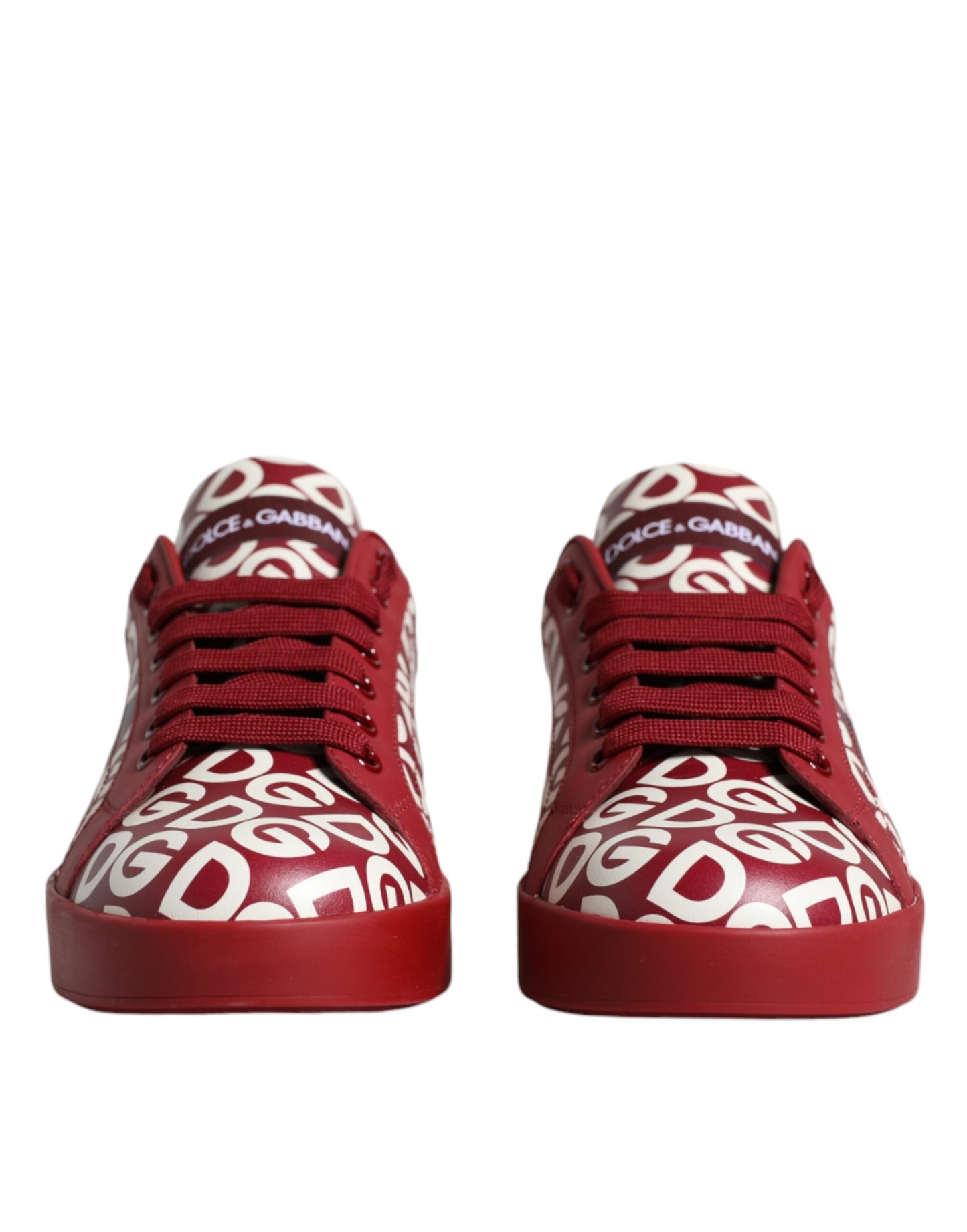  - White Red Leather DG Mania Sneakers Shoes