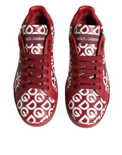  - White Red Leather DG Mania Sneakers Shoes