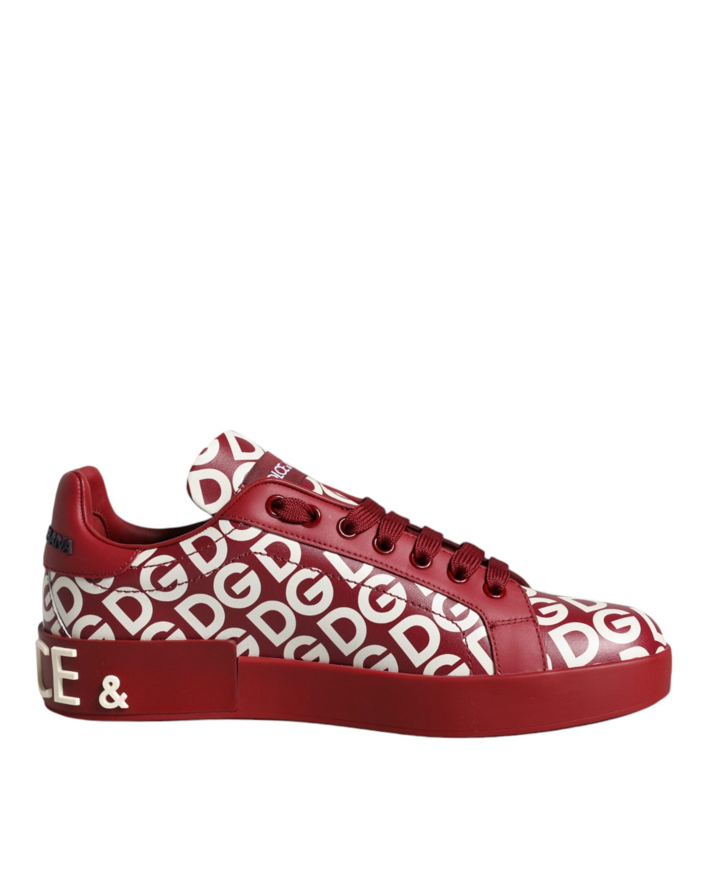  - White Red Leather DG Mania Sneakers Shoes