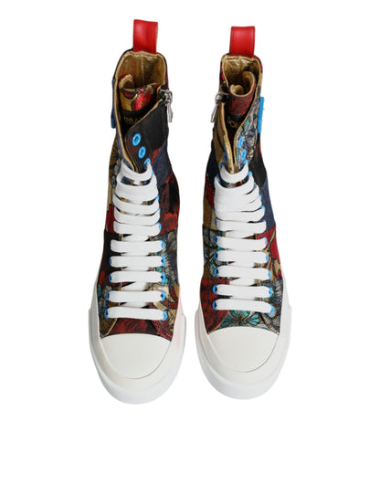  - Multicolor Patchwork High Top Sneakers Shoes