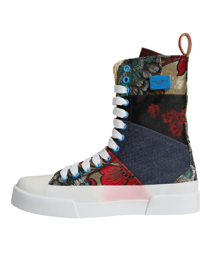  - Multicolor Patchwork High Top Sneakers Shoes