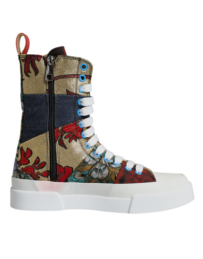  - Multicolor Patchwork High Top Sneakers Shoes