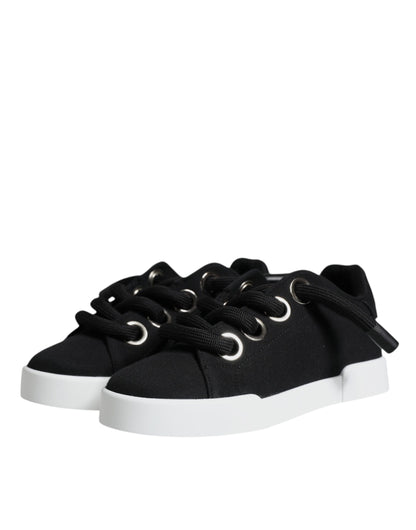  - Black Portofino Low Top Sneakers Shoes