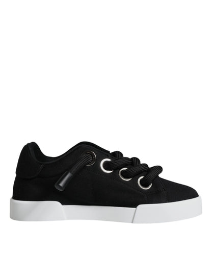  - Black Portofino Low Top Sneakers Shoes