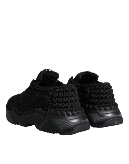  - Black Knitted Daymaster Sneakers Shoes