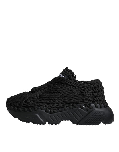  - Black Knitted Daymaster Sneakers Shoes