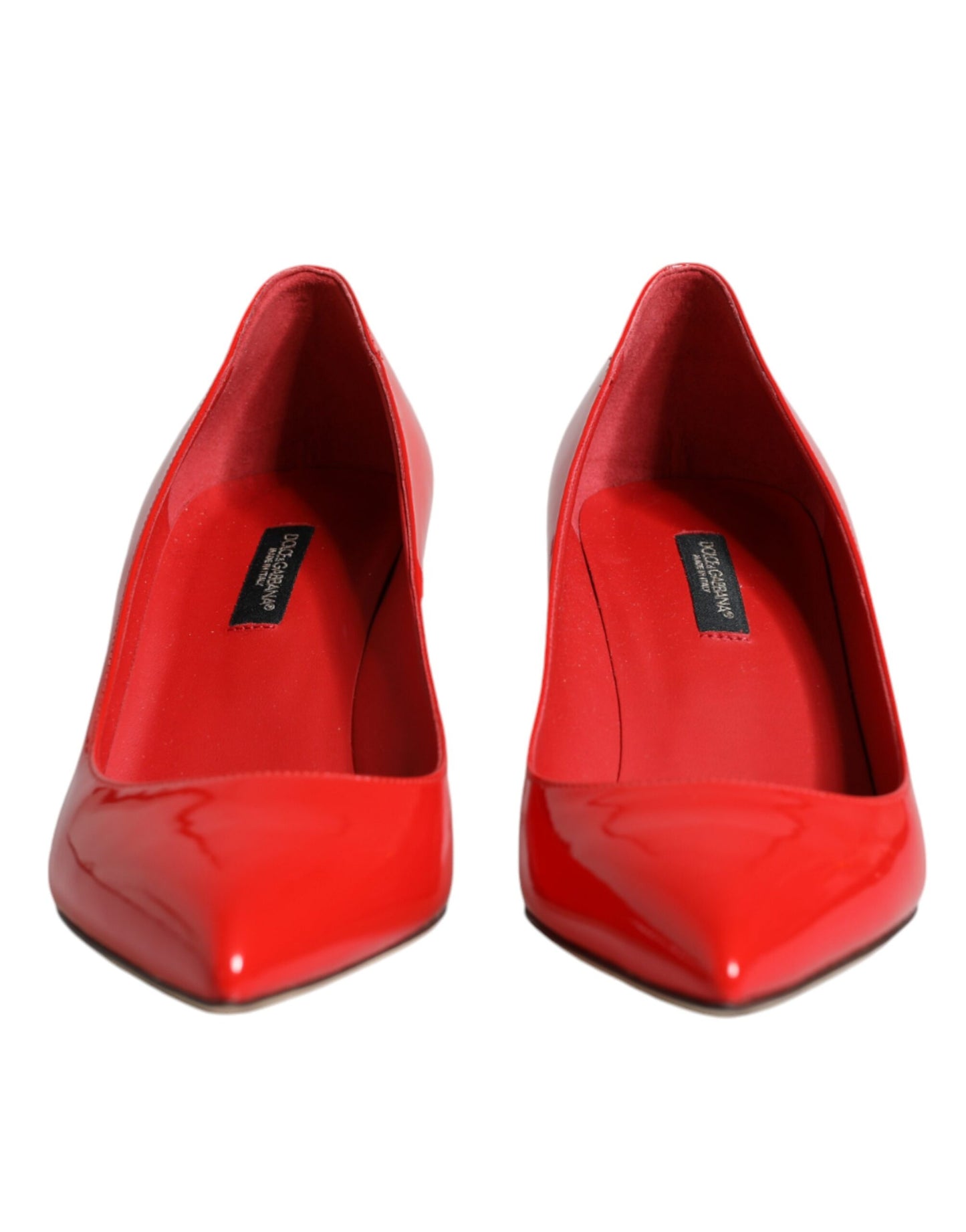  - Red Patent Leather Kitten Heels Pumps Shoes