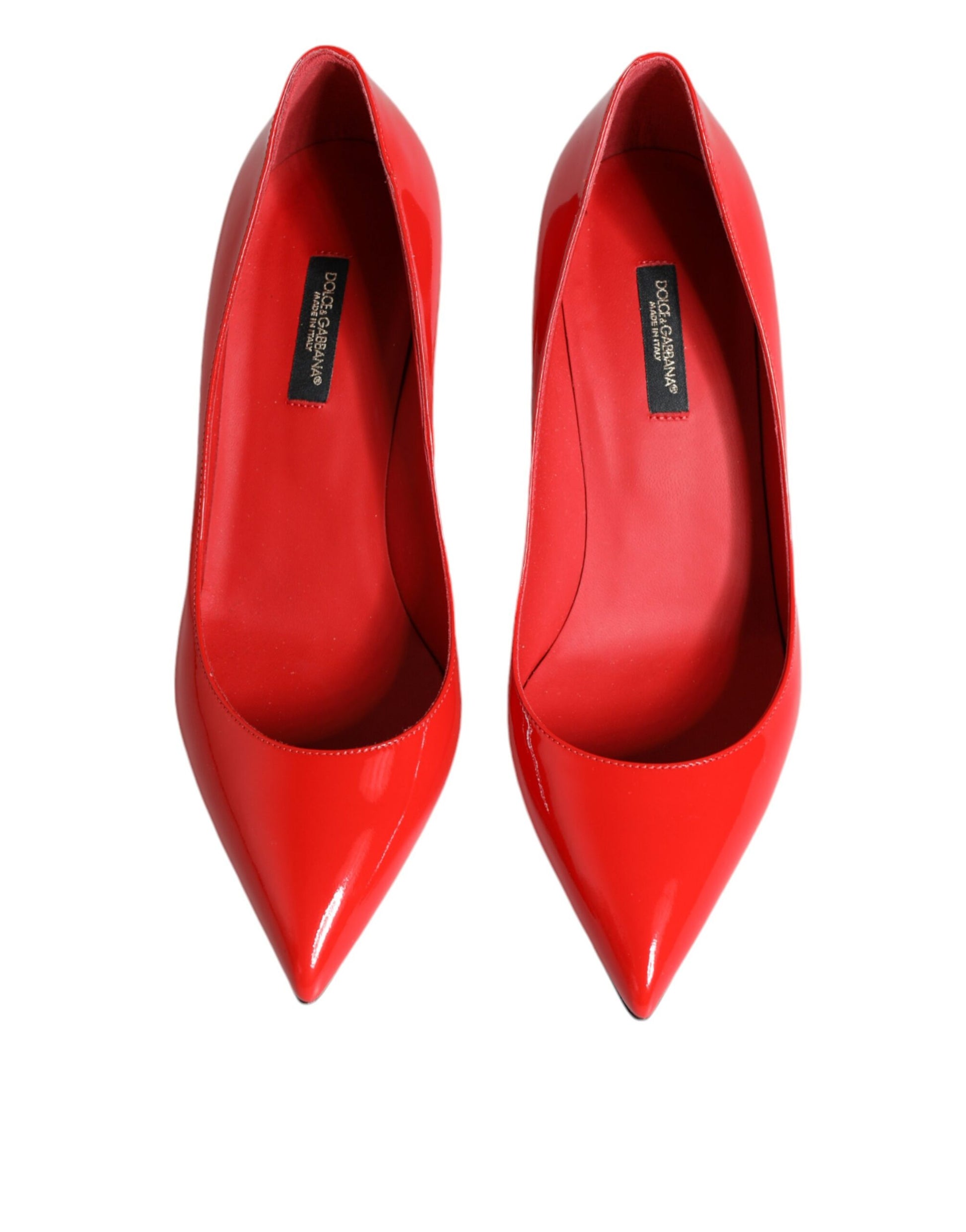 Red Patent Leather Kitten Heels Pumps Shoes