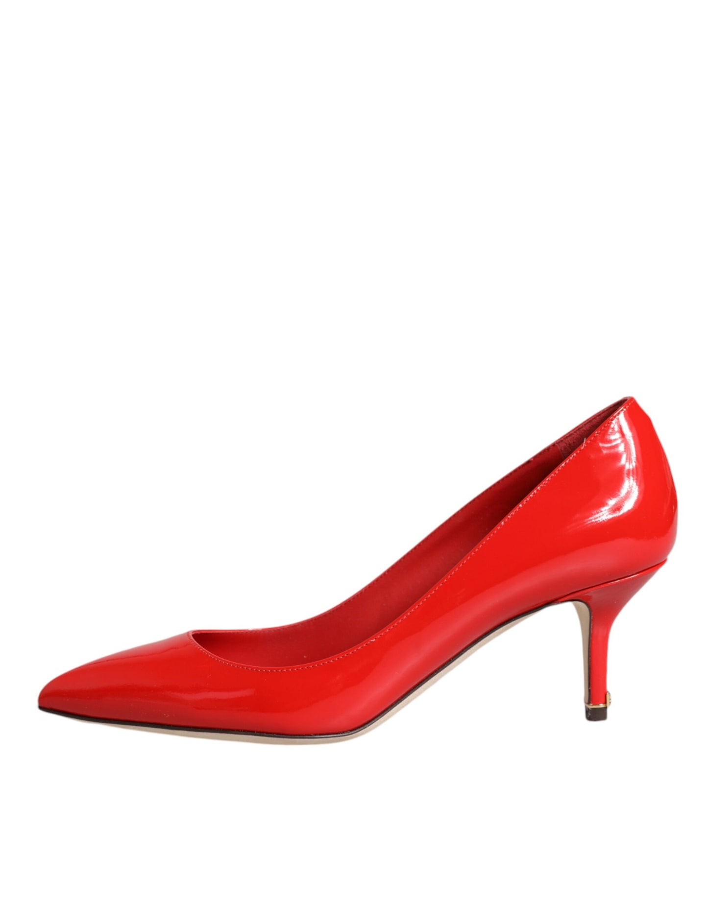  - Red Patent Leather Kitten Heels Pumps Shoes